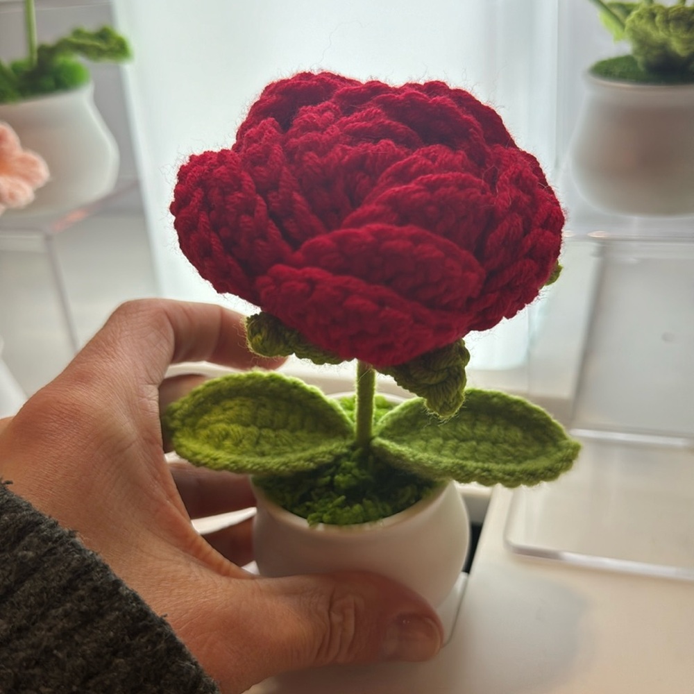 Handmade plush flowers